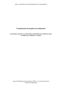 economia criativa: estratégia de desenvolvimento para