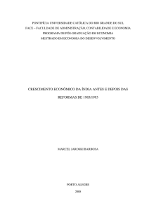 CRESCIMENTO ECONÔMICO DA ÍNDIA ANTES E DEPOIS DAS