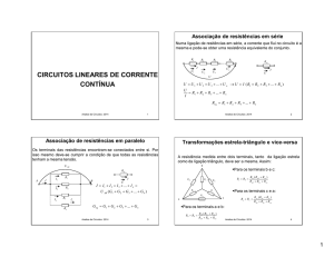 CIRCUITOS LINEARES DE CORRENTE CONTÍNUA