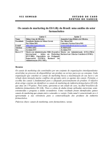 Os canais de marketing da Eli Lilly do Brasil: uma análise