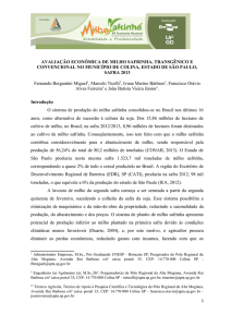 avaliação econômica de milho safrinha, transgênico e convencional