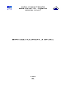 PPC Geografia - COLÉGIO ESTADUAL SANTA CLARA
