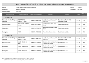 Manuais 2016/17 - Agrupamento de Escolas de Rio Tinto