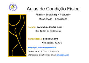 Cartaz aula de Condição Fisica