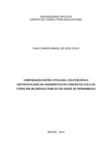 comparação entre citologia, colposcopia e