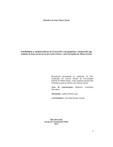 1 Sensibilidade a antimicrobianos de Escherichia coli patogênica e