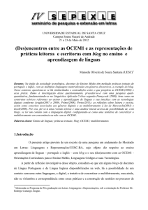 (Des)encontros entre as OCEM1 e as representações de