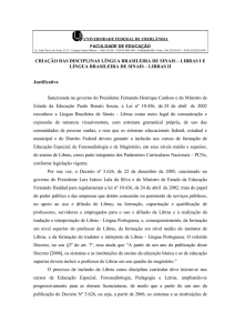 Justificativa Criação Disciplina Libras FACED