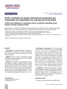 Perfil e evolução do estado nutricional de pacientes que frequentam