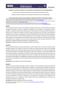 Ansiedade e consumo de ansiolíticos entre estudantes de