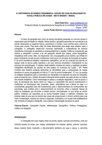 A CARTOGRAFIA NO ENSINO FUNDAMENTAL