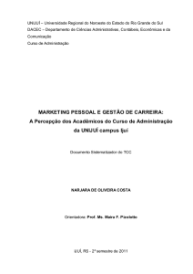 MARKETING PESSOAL E GESTÃO DE CARREIRA