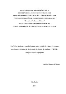 Perfil das pacientes com linfedema pós-cirurgia de