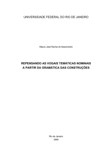 Repensando as vogais temáticas nominais a partir da gramática