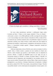 o diálogo entre Rorty e Vattimo