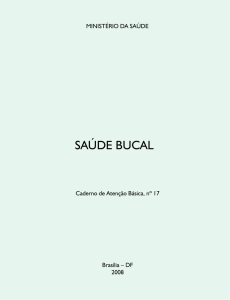 Caderno de Atenção Básica - nº 17 - Saúde Bucal