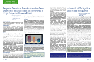 Resposta Elevada da Pressão Arterial ao Teste Ergométrico está