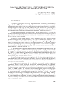 avaliação de impacto dos hábitos alimentares na predisposição à