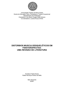 distúrbios musculoesqueléticos em fisioterapeutas - eeffto