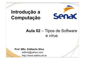Tipos de Softwares - Prof. Edilberto Silva