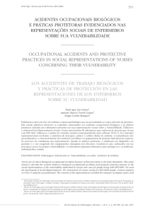 acidentes ocupacionais biológicos e práticas protetoras