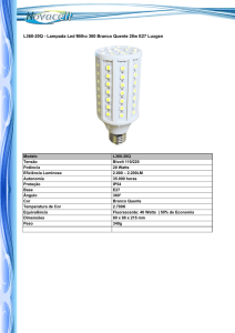 L360-20Q - Lampada Led Milho 360 Branco Quente 20w E27 Luxgen