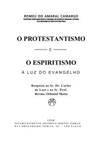 O Protestantismo e o Espiritismo