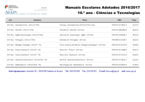 Manuais Escolares Adotados 2016/2017 10.º ano