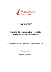 GARASONE (sulfato de gentamicina + fosfato dissódico de