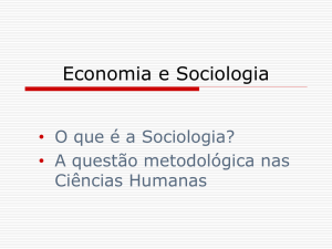 O que é a Sociologia?