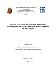 Lídia Maria Prada Análise cinemática da marcha de amputados