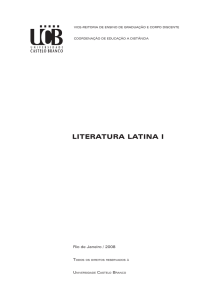 literatura latina i - Universidade Castelo Branco