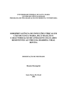 soroprevalência de infecções víricas em cães de santa maria, rs