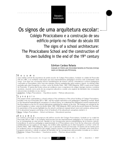 Os signos de uma arquitetura escolar