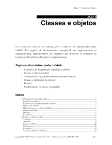 Classes e objetos