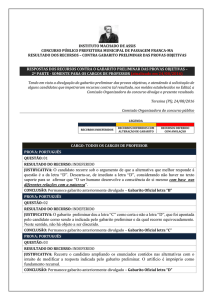 resposta aos recursos contra gabarito preliminar das provas objetivas