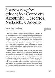 Sensus assoupire: educação e Corpo em Agostinho, Descartes