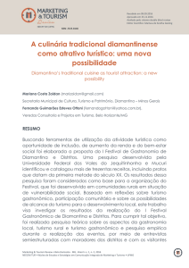 A culinária tradicional diamantinense como atrativo turístico: uma