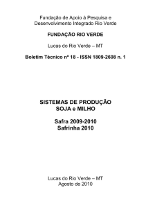 Boletim Técnico 18 - Fundação Rio Verde