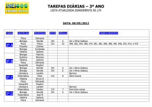 TAREFAS DIÁRIAS – 3º ANO