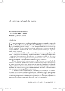 O sistema cultural da moda