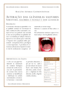 alteração das glândulas salivares