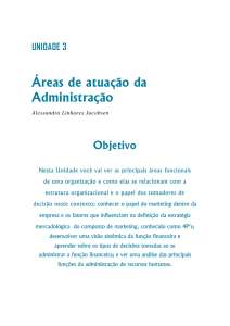 Áreas de atuação da Administração