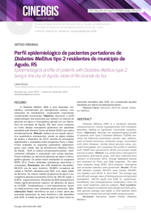 Perfil epidemiológico de pacientes portadores de Diabetes Mellitus