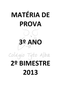 matéria de prova - espanhol 3º ano 2º bimestre