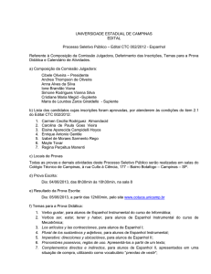 Edital CTC 002/2012 - Espanhol Referente à Composiçã