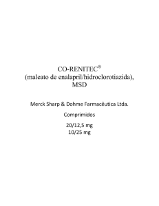 CO-RENITEC (maleato de enalapril/hidroclorotiazida), MSD