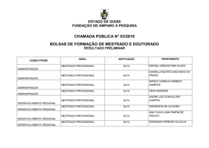 chamada pública n° 03/2016 bolsas de formação de - PPGA