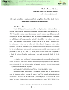 A invenção da tradição: o surgimento e a difusão do topônimo Zona