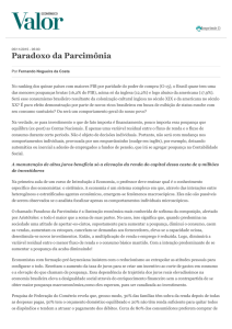 Paradoxo da Parcimônia - Fernando Nogueira da Costa